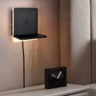 Black wall light modern, Margje, 9W, 3000K LED, with switch