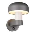 Grey outdoor wall light with motion sensor modern, Krishna, IP54