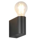 Black wall light modern, Tullia, IP44