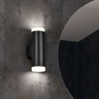 Black bathroom wall light modern, Spjald, 4W, 3000K LED, IP44