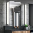 Chrome bathroom wall light modern, Celesta, 12W, 3000K LED, IP44