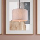 Nickel pendant light vintage, Milco