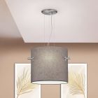 Grey dining table hanging lamp metal, Myke