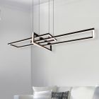 Black pendant light modern, Hatun, 34W, 3000K LED