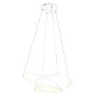 White pendant light design, Teodore, 34W, white switch LED, 3-step dimmable
