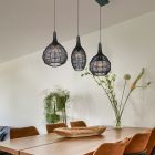 Black pendant light rustic, Rins