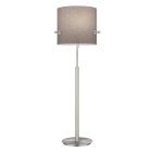 Grey floor lamp metal, Myke, with pull switch