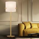Brass floor lamp metal, Myke, with pull switch
