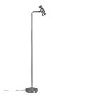 Nickel floor lamp modern, Kaso, with switch