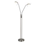 Nickel floor lamp modern, Bilge, with touch dimmer