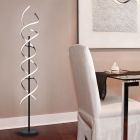 Chrome floor lamp design, Sylvian, 32W, warm to cold white adjustable LED, with touch dimmer