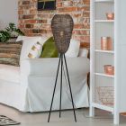 Brass floor lamp rustic, Mohcine, with switch