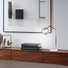 Chrome table lamp design, Rahma, with switch