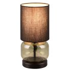 Black table lamp retro, Vita, with switch