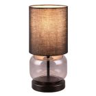 Black table lamp retro, Vita, with switch