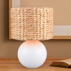 Brown table lamp rustic, Minouk, with switch