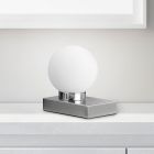 Nickel table lamp modern, Jullian, with switch