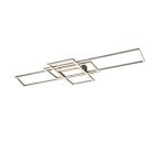 Nickel flush ceiling light modern, Retan, 60W, warm to cold white adjustable LED, with remote control