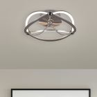 Nickel flush ceiling light modern, Remy, 20W, 3000K LED