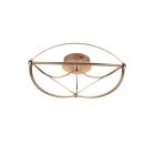 Brass flush ceiling light modern, Remy, 42W, 3000K LED