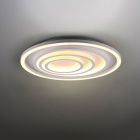 White flush ceiling light modern, Carolijn, 40W, warm to cold white adjustable LED, with remote control
