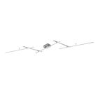 Nickel flush ceiling light modern, Nadja, 22W, RGBW LED, with remote control