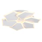 White flush ceiling light modern, Vishaal, 3-step dimmable