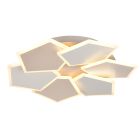 White flush ceiling light modern, Vishaal, 3-step dimmable