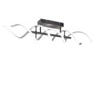 Chrome ceiling light design, Sylvian, 41W, warm to cold white adjustable LED, 3-step dimmable