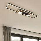 Black flush ceiling light design, Sohaib, 37W, warm to cold white adjustable LED, 3-step dimmable