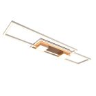 Brown flush ceiling light design, Sohaib, 37W, warm to cold white adjustable LED, 3-step dimmable