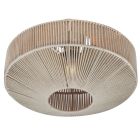 Cream flush ceiling light rustic, Martyn