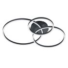 Black flush ceiling light modern, Elze, 28W, RGBW LED, with remote control