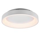 White flush ceiling light modern, Jered, 48W, warm to cold white adjustable LED, with remote control