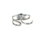 Silver flush ceiling light modern, Davu, 40W, 3000K LED