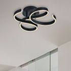 Anthracite flush ceiling light modern, Davu, 40W, 3000K LED