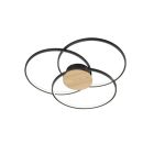Brown flush ceiling light modern, Jyllinge, 40W, 3000K LED