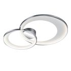 Chrome flush ceiling light modern, Kendi, 36W, 3000K LED