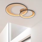 Black flush ceiling light modern, Kendi, 36W, 3000K LED