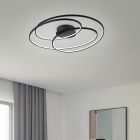 Black flush ceiling light modern, Sabra, 50W, 3000K LED