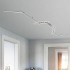 Nickel flush ceiling light modern, Kandla, 20W, 3000K LED