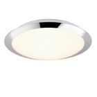 Chrome bathroom ceiling light plastic, Ronan, 12W, 3000K LED, IP44