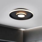 Black bathroom ceiling light modern, Kayla, 35W, 3000K LED, IP44