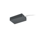 Power supply with electronic phase changer for switches and dimmers, black