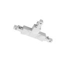 White T-piece with guide on the right