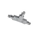 Gray T-piece with guide on the right