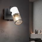 Black wall spotlight vintage, Marjet, with switch