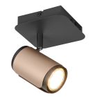 Brown wall spotlight modern, Quintijn, with switch