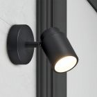 Black bathroom ceiling spotlight modern, Nelis, IP44