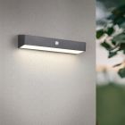Black solar outdoor wall light modern, Ravindra, 6W, 4000K LED, IP44